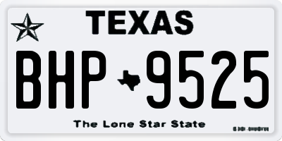 TX license plate BHP9525
