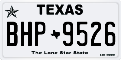 TX license plate BHP9526