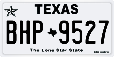 TX license plate BHP9527