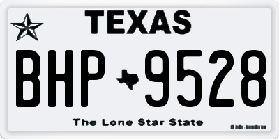 TX license plate BHP9528