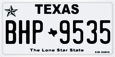 TX license plate BHP9535