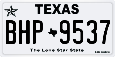 TX license plate BHP9537