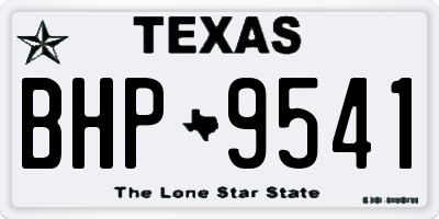 TX license plate BHP9541