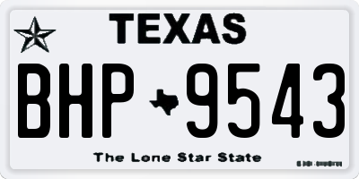 TX license plate BHP9543