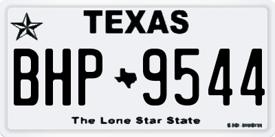 TX license plate BHP9544
