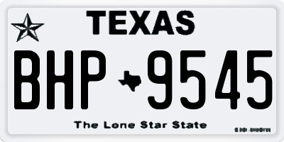 TX license plate BHP9545