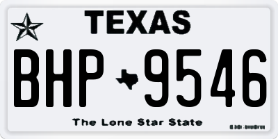 TX license plate BHP9546