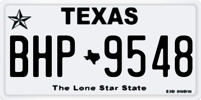 TX license plate BHP9548