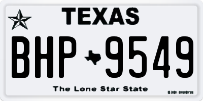 TX license plate BHP9549