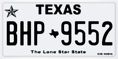 TX license plate BHP9552