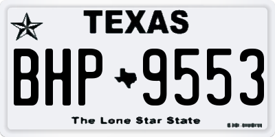 TX license plate BHP9553