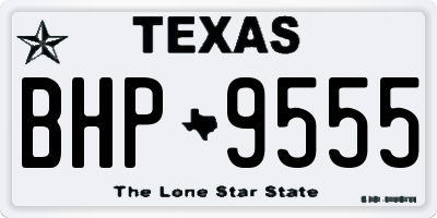 TX license plate BHP9555
