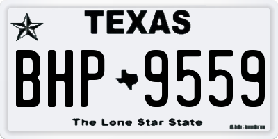 TX license plate BHP9559