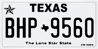 TX license plate BHP9560