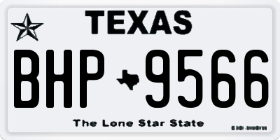 TX license plate BHP9566
