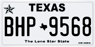 TX license plate BHP9568