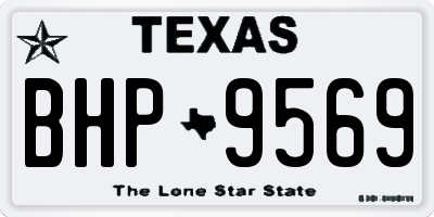 TX license plate BHP9569