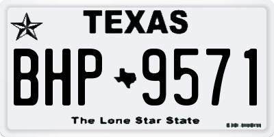 TX license plate BHP9571
