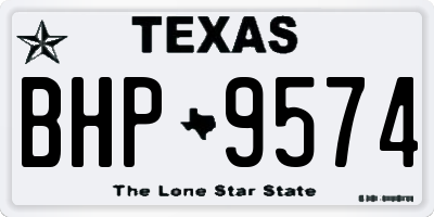 TX license plate BHP9574