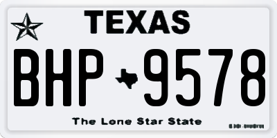 TX license plate BHP9578