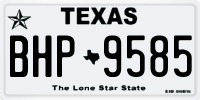 TX license plate BHP9585