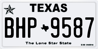 TX license plate BHP9587