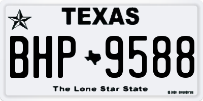 TX license plate BHP9588