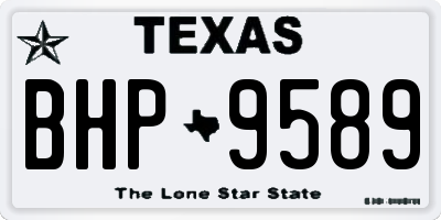 TX license plate BHP9589