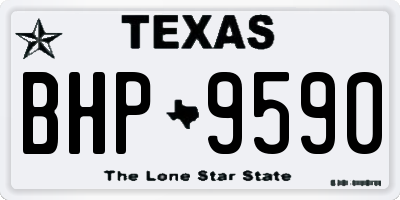 TX license plate BHP9590