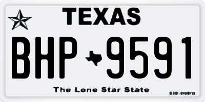 TX license plate BHP9591