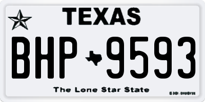 TX license plate BHP9593