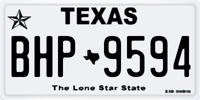 TX license plate BHP9594