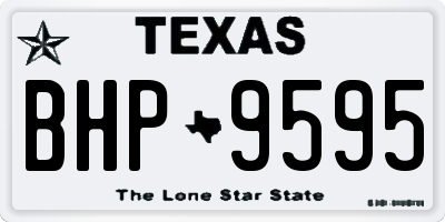 TX license plate BHP9595