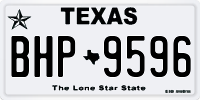 TX license plate BHP9596