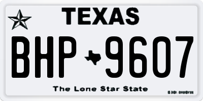 TX license plate BHP9607