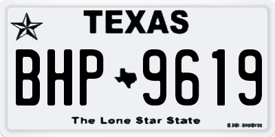 TX license plate BHP9619