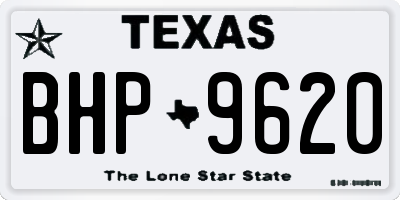 TX license plate BHP9620