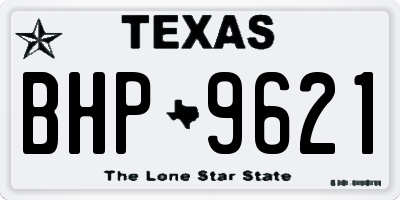 TX license plate BHP9621