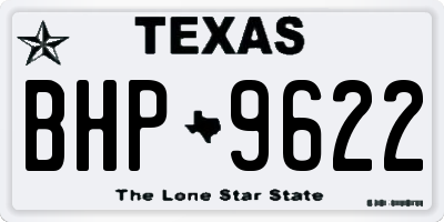 TX license plate BHP9622