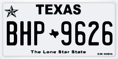 TX license plate BHP9626
