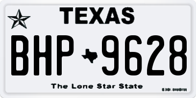 TX license plate BHP9628