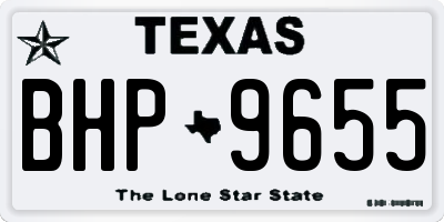 TX license plate BHP9655