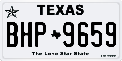 TX license plate BHP9659