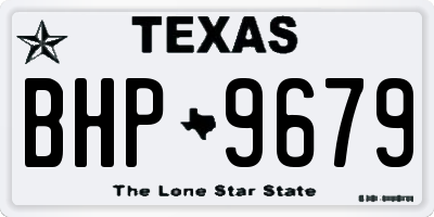 TX license plate BHP9679