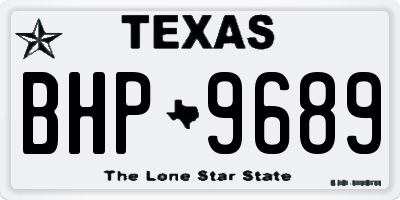 TX license plate BHP9689
