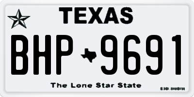 TX license plate BHP9691