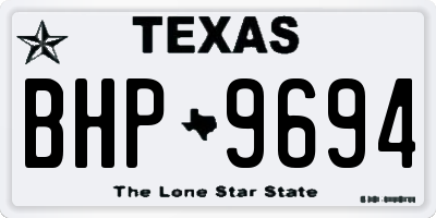 TX license plate BHP9694