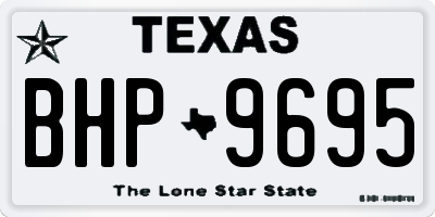 TX license plate BHP9695