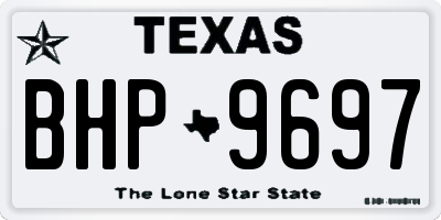 TX license plate BHP9697