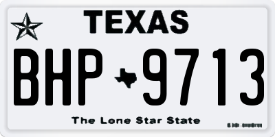 TX license plate BHP9713